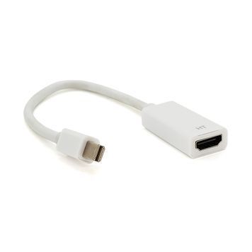 Конвертер mini Display Port (тато) на HDMI(мама) 10cm, White, 4K/2K DRQ-ADP-503104 фото