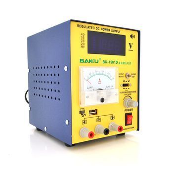 Блок живлення з цифровою індикацією BAKKU BK 1501D (15 вольт 1 ампер, захист від короткого замикання) DRQ-SLD-007571 фото