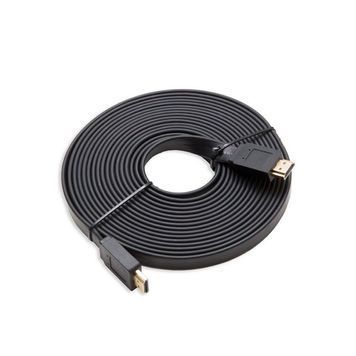 Кабель Merlion HDMI-HDMI 10m, v1.4, плоский Black, (Пакет), Q60 DRQ-CBL-366872 фото
