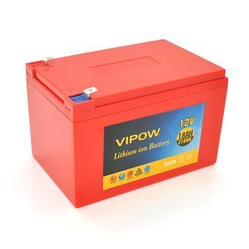 Акумуляторна батарея Vipow 12 V 18Ah з елементами Li-ion 18650 DRQ-LIO-310351 фото