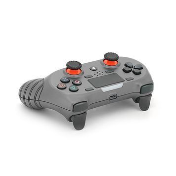 Геймпад Brazzers S8-P бездротовий для PS4 Wireless DOUBLE-motor vibration 4, роз'єм для навушників, LED light bar, Silver, 3.7V, 600mAh, Blister-box DRQ-CON-714351 фото