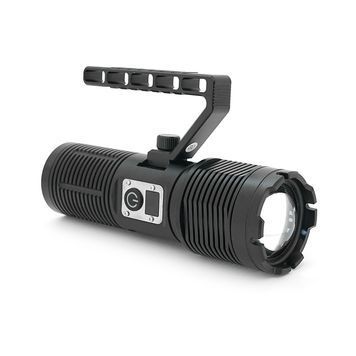 Ліхтар пошуковий BP-2303 LED PM60, 5 режимів, індикація заряду, живлення від 3*18650, IP65, кабель USB, 255х145х65мм, 0,860кг, Black, BOX DRQ-LIO-843739 фото