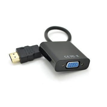 Конвертер VEGGIEG H-V1B HDMI (тато) на VGA (мама) 25cm, Black, Пакет DRQ-CBL-091456 фото
