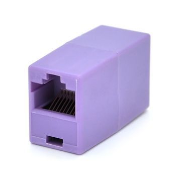 З'єднувач RJ45 8P8C мама/мама RJ45 для з'єднання кабелю, фіолетовий, Q100 DRQ-CON-823722 фото