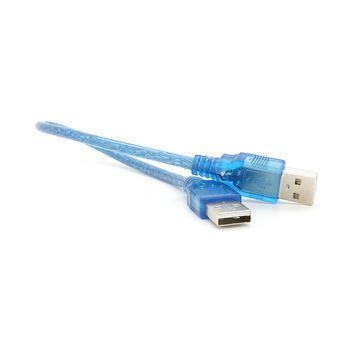 Кабель USB 2.0 RITAR AM/AM, 0.3m, прозорий синій DRQ-CBL-486892 фото