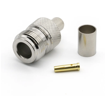 Роз'єм N Type Female під обтиск на кабель RG6/RG5/LMR-300/RG304/5D-FB/РК-75 ціна за 1 шт DRQ-CBL-344987 фото