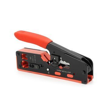 Інструмент HT-718 для обтискання RJ-45 та RJ-12 DRQ-CON-641712 фото