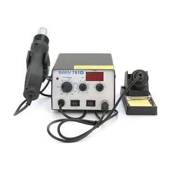 Паяльна станція BAKKU BK-761D цифрова індикація, фен, паяльник (275*223*123) 2,46 кг DRQ-SLD-132285 фото