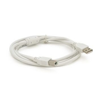 Кабель USB 2.0 AM / BM, 1,5m, 1 ферит, прозорий DRQ-CBL-075501 фото
