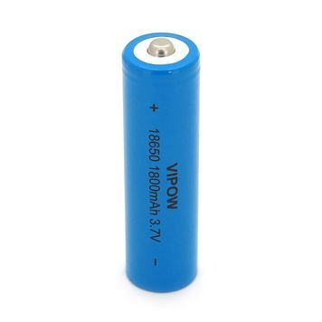 Акумулятор 18650 Li-Ion Vipow ICR18650 TipTop, 1800mAh, 3.7V DRQ-LIO-602291 фото