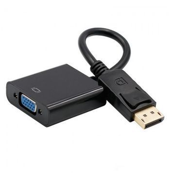Конвертер Display Port (тато) на VGA (мама) 30cm, Black, 4K / 2K, Пакет DRQ-CBL-982459 фото