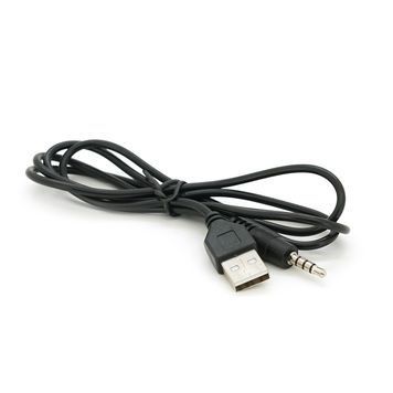 Перехідник USB2.0(M)=> Jack 3.5(M) Stereo, 0,5м, Black, OEM DRQ-ADP-254007 фото