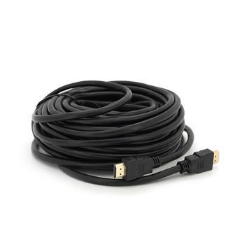 Кабель Merlion HDMI-HDMI HIGH SPEED 15m, v1.4, OD-7.5mm, круглий Black, коннектор Black, (Пакет) Q32 DRQ-CBL-712770 фото