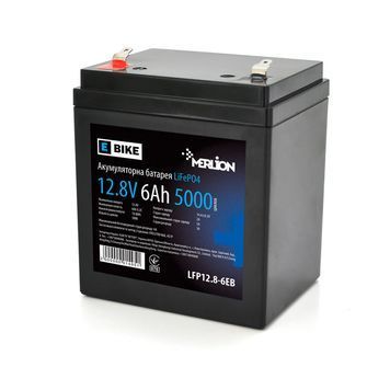 Літій-залізо-фосфатний акумулятор Merlion LiFePO4 12.8V 6AH (4S1P/BMS-5A) DRQ-BMS-847172 фото