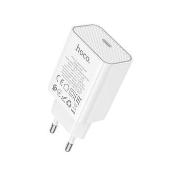 СЗУ HOCO C143A110-240V, PD20W, USB-C, White, Box DRQ-CHG-229144 фото