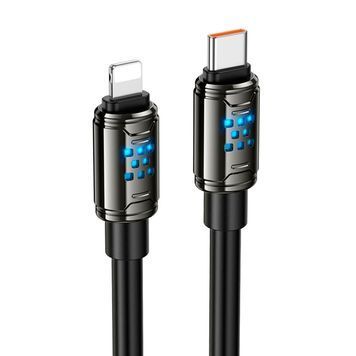 Кабель Hoco U143, Type-C-Lighting, 27W, довжина 1.2м, Black, BOX DRQ-CBL-434142 фото