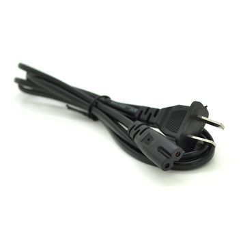 Кабель живлення CN 1.2m, 0.5mm, PC-184/2 A-C7 2 pin (американський роз'єм), Black, OEM Q50 DRQ-CBL-918383 фото