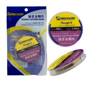 Дріт для відділення скла від дисплея Mechanic iTought X, D=0,028 mm, L=200 m, (молібденовий) DRQ-TLS-944568 фото