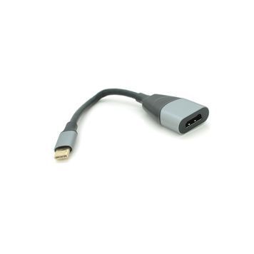 Конвертер Type-C (тато) / HDMI (мама), 18cm, круглий, Black-gray DRQ-CBL-105416 фото