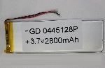 Літій-полімерний акумулятор 4*45*128mm 3,7V (Li-ion 3.7В 3500мА&middot;год) DRQ-GPS-622929 фото