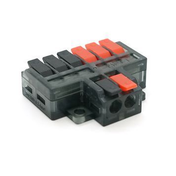 Клема з натискними затискачами 6-провідна LT-62, 1/3-pin, 250V, 32A, 0.2-4mm2, 14,5/36*30*11mm, сіра DRQ-CON-682089 фото
