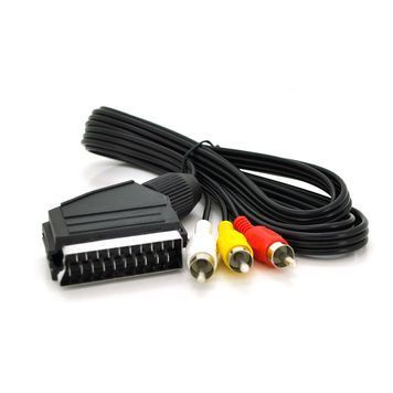 Кабель Merlion SCART (тато) -3RCA (тато), 1,2m, Q200 DRQ-CBL-566845 фото