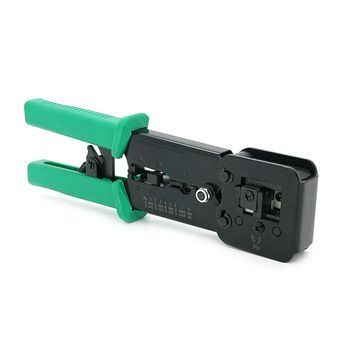 Інструмент VegGieg V-E113 для обтискання RJ-45 (8P8C) та RJ-12/11 (6P6C) 4P4C, Чорно/Зелені Q10 DRQ-CON-279707 фото