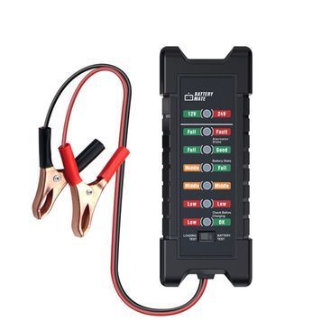 Тестер для акумуляторних батарей BM-410 + крокоділли, 12V, LED DRQ-TLS-007651 фото