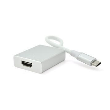 Конвертер Type-C (тато) на HDMI (мама) 10cm, Silver, 4K / 2K, Пакет DRQ-CBL-729031 фото