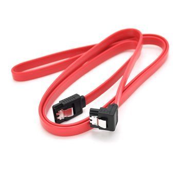 Кабель інтерфейсний VEGGIEG ST310 SATA3.0, 1м, загнутий з защіпкою, червоний DRQ-CBL-634502 фото