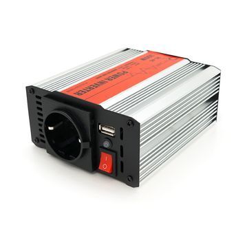 Інвертор напруги RITAR RSX-300, 12V/220V, 300W з апроксимованою синусоїдою, 1xShuko, 1xUSB, клемні дроти, BOX, Q20 DRQ-INV-040546 фото