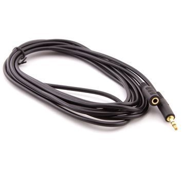 Подовжувач Audio DC3.5 тато-мама 1.5м, GOLD Stereo Jack, (круглий) Black cable, Пакет Q500 DRQ-CBL-777262 фото
