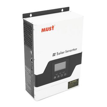 Гібридний ДБЖ MUST PV18-1012VPM, 1000W, 12V, ток заряда 10-20A, 170-280V, MPPT (60А, 105 Vdc), 225*355*92 мм, 5.5 кг DRQ-UPS-287313 фото